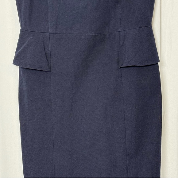 Banana Republic Side Peplum Sheath Dress Navy Size 14 Tall - Picture 8 of 16